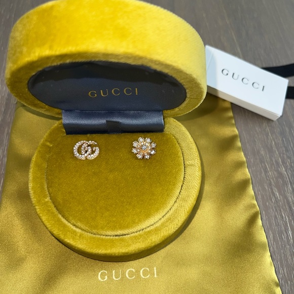 Gucci Flora 18k earrings with diamonds - Picture 5 of 12